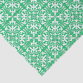 Marokkanische Fliese - Jadegrün und -WEISS Seidenpapier (Ausschnitt)