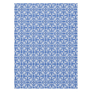 Marokkanische Fliese - Kobaltblau und -WEISS Tischdecke
