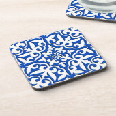 Marokkanische Fliese - Kobaltblau und -WEISS Untersetzer (Linke Seite)