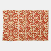 Marokkanische Fliese - korallenrote Orange und Küchentuch (Horizontal)