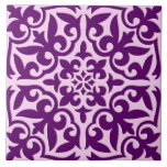 Marokkanische Fliese - lila und Orchidee<br><div class="desc">Marokkanisches inspiriertes Fliesenmuster mit einem Polier, Keramikblick - tief amethyst Lila mit einem hellen Orchideenhintergrund</div>