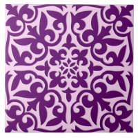 Marokkanische Fliese - lila und Orchidee