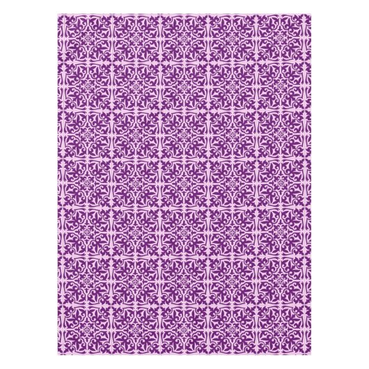 Marokkanische Fliese - lila und Orchidee Tischdecke (Vorderseite)