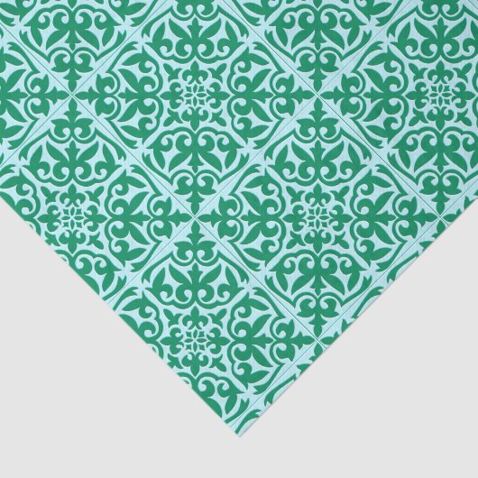 Marokkanische Fliese - Türkis und Aqua Seidenpapier (Ausschnitt)