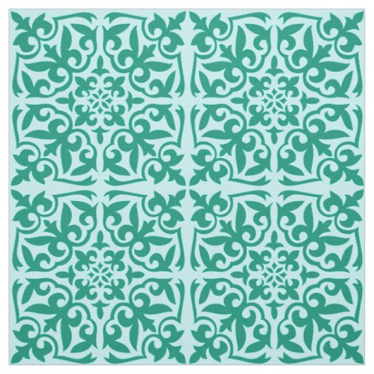 Marokkanische Fliese - Türkis und Aqua Stoff (Muster)
