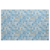 marokkanische Fliesen - blau und orange Stoff (Yard (91,4 cm))
