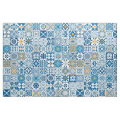 marokkanische Fliesen - blau und orange Stoff (Fat Quarter (45,7 x 55,9 cm))