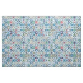 marokkanische Fliesen - blau und rot Stoff (Yard (91,4 cm))