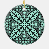 marokkanische Fliesen - blau und schwarz Keramik Ornament (Hinten)