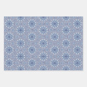 marokkanische Fliesen, blaue Fliesen, Multimedia-D Geschenkpapier Set (Vorderseite 2)