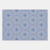 marokkanische Fliesen, blaue Fliesen, Multimedia-D Geschenkpapier Set (Vorderseite)