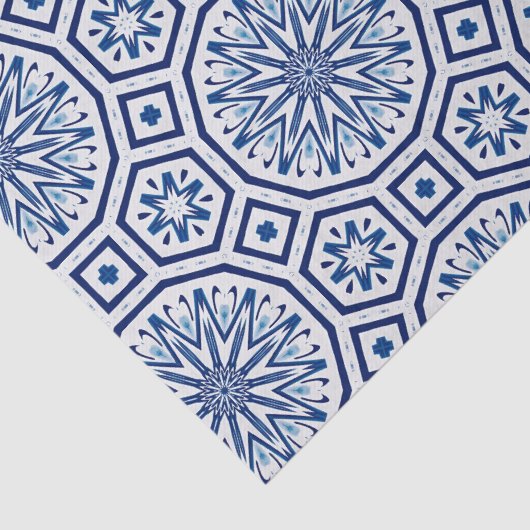 marokkanische Fliesen, blaue Fliesen, Multimedia-D Seidenpapier (Detail)