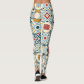 marokkanische Fliesen, buntes, nahtloses Muster. Leggings (Rückseite)