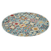 marokkanische Fliesen, buntes, nahtloses Muster. Schneidebrett (Ecke)