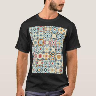 marokkanische Fliesen, buntes, nahtloses Muster. T-Shirt