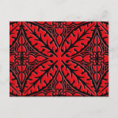 marokkanische Fliesen - dunkelrot und schwarz Postkarte (Vorderseite)