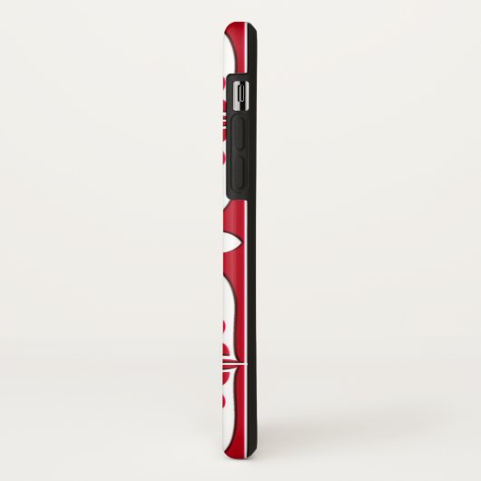 marokkanische Fliesen - dunkelrot und weiß Case-Mate iPhone Hülle (Hinten/Links)