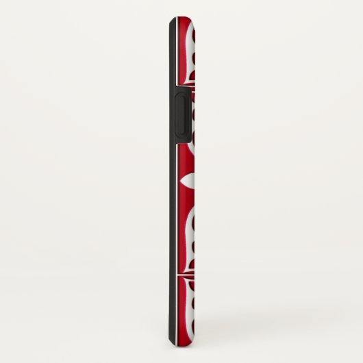 marokkanische Fliesen - dunkelrot und weiß Case-Mate iPhone Hülle (Hinten/Rechts)