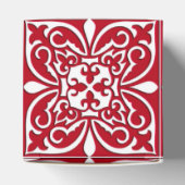 marokkanische Fliesen - dunkelrot und weiß Geschenkschachtel (Oben)