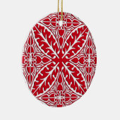 Marokkanische Fliesen - dunkelrot und weiß Keramikornament (Rechts)