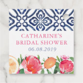 Marokkanische Fliesen farbenfrohe Zitrusdusche Vie Geschenkanhänger (Rückseite)