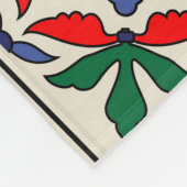 marokkanische Fliesen: farbenfrohes, nahtloses Mus Fleecedecke (Ecke)