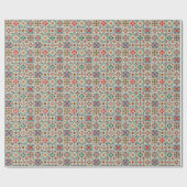 marokkanische Fliesen: farbenfrohes, nahtloses Mus Geschenkpapier (Flach)