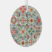 marokkanische Fliesen: farbenfrohes, nahtloses Mus Ornament Aus Glas (Vorderseite Rechts)