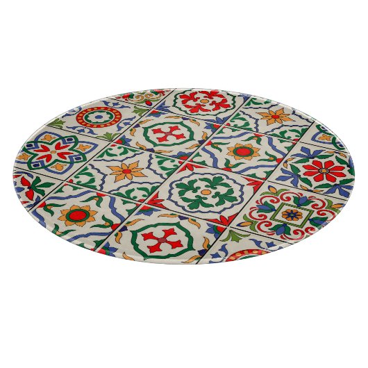 marokkanische Fliesen: farbenfrohes, nahtloses Mus Schneidebrett (Ecke)