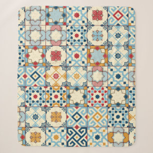 Marokkanische Fliesen, farbenfrohes nahtloses Must Sherpadecke