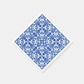 marokkanische Fliesen - Kobaltblau und weiß Serviette (Ecke)