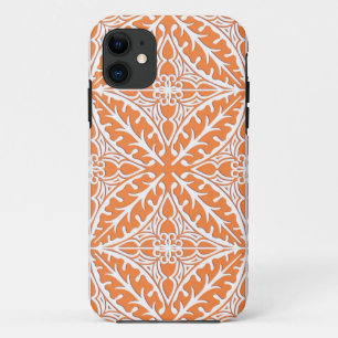 Marokkanische Fliesen - korallenorange und weiß Case-Mate iPhone Hülle