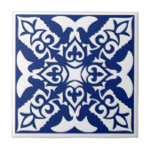 marokkanische Fliesen, Marineblau und Weiß Fliese (Vorderseite)