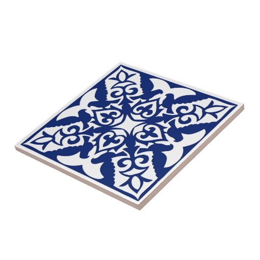marokkanische Fliesen, Marineblau und Weiß Fliese (Seite)