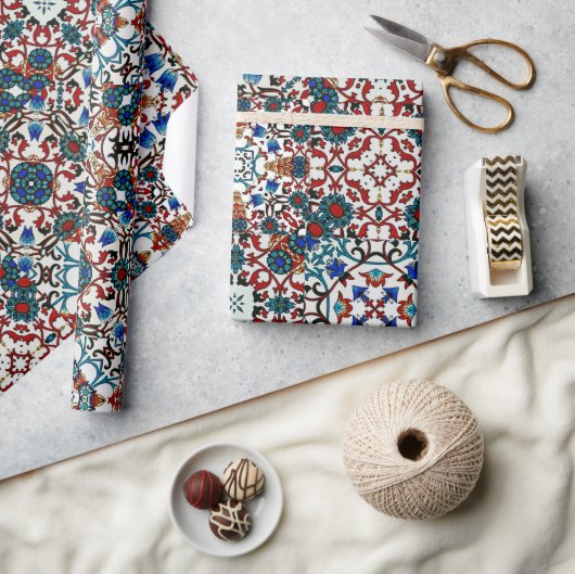 Marokkanische Fliesen, Mosaik, bunte Kunst Geschenkpapier (Kunsthandwerk)