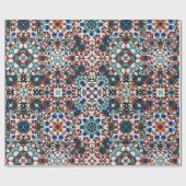 Marokkanische Fliesen, Mosaik, bunte Kunst Geschenkpapier (Flach)