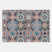 Marokkanische Fliesen, Mosaik, bunte Kunst Geschenkpapier Set (Vorderseite 3)