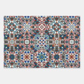 Marokkanische Fliesen, Mosaik, bunte Kunst Geschenkpapier Set (Vorderseite)