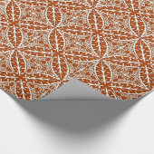 marokkanische Fliesen - Rostbraun und Weiß Geschenkpapier (Ecke)