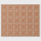 marokkanische Fliesen - Rostbraun und Weiß Geschenkpapier (Flach)