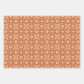 marokkanische Fliesen, Schwarz/Weiß, Orange, Jade  Geschenkpapier Set (Vorderseite 2)