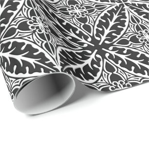 Marokkanische Fliesen - Schwarzweiss Geschenkpapier