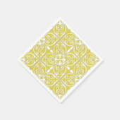marokkanische Fliesen - Senfgelb und weiß Serviette (Ecke)