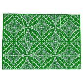 marokkanische Fliesen - smaragdgrün und weiß Große Geschenktüte (Rückseite)
