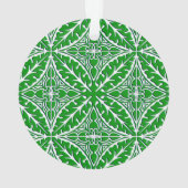 marokkanische Fliesen - smaragdgrün und weiß Ornament (Rückseite)