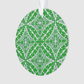 marokkanische Fliesen - smaragdgrün und weiß Ornament (Vorderseite)