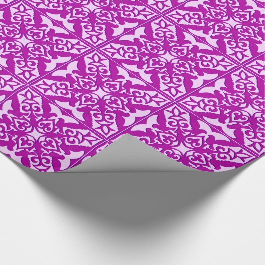 marokkanische Fliesen - tief orchid und rosa Geschenkpapier (Ecke)