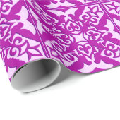 marokkanische Fliesen - tief orchid und rosa Geschenkpapier (Rolleneckpunkt)