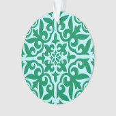 marokkanische Fliesen - türkis und aquatisch Ornament (Vorderseite)