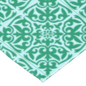 marokkanische Fliesen - türkis und aquatisch Tischdecke (Schrägansicht)
